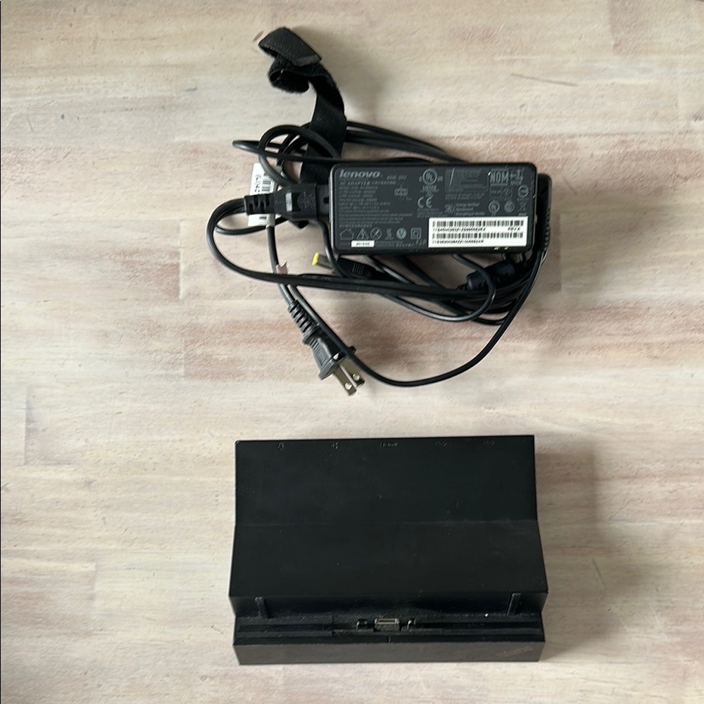 Lenovo Black Laptop Charger and Dock